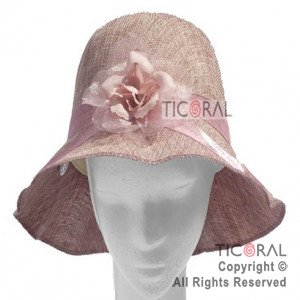 SOMBRERO PLAYERO FLOR ORGANZA HS2936 x 1